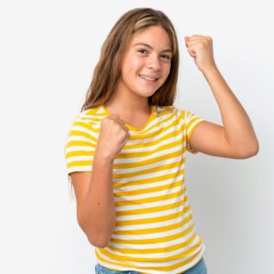 Yellow Striped Casual Tee