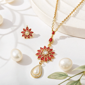 Royal Gold & Ruby Necklace