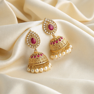 Golden Jhumka Earrings