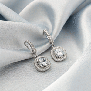 Diamond Halo Stud Earrings