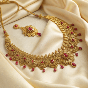 Royal Ruby Choker Necklace Set