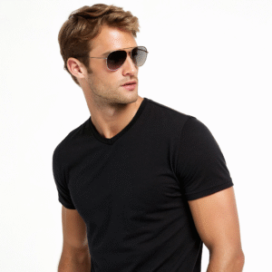 Black V-Neck T-Shirt